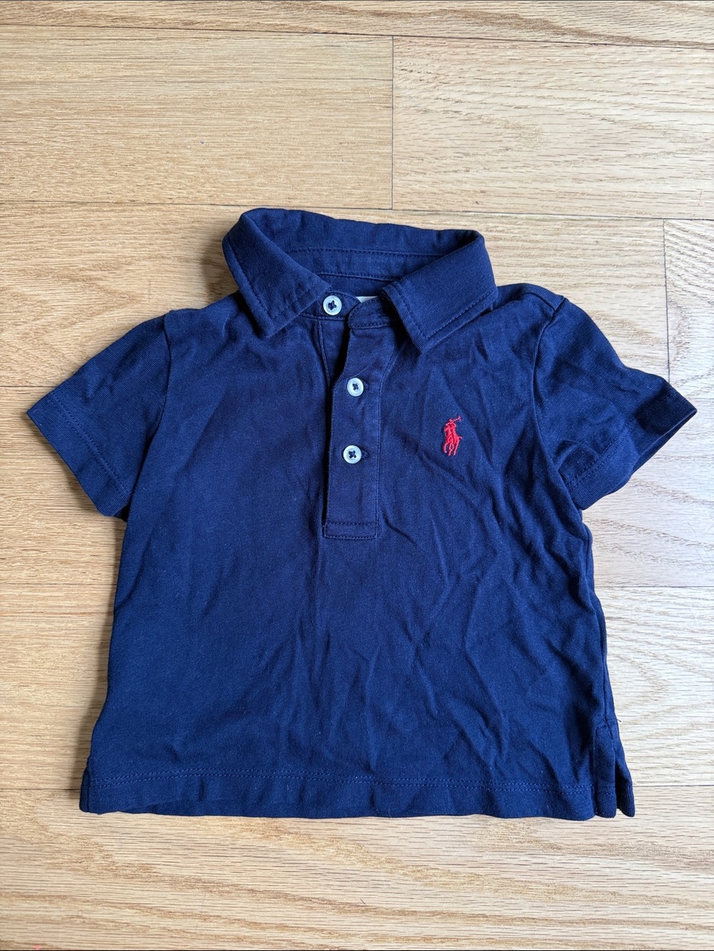 Ralph Lauren Navy Short-Sleeve Polo with Red Pony